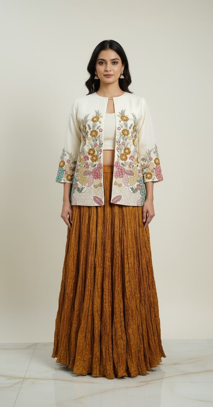 Silver Shimmer Evening Saree