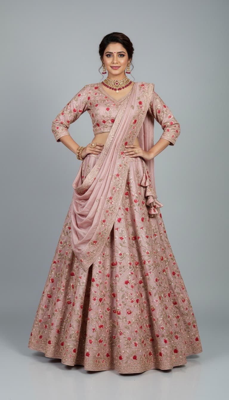 Wine Red Cocktail Saree