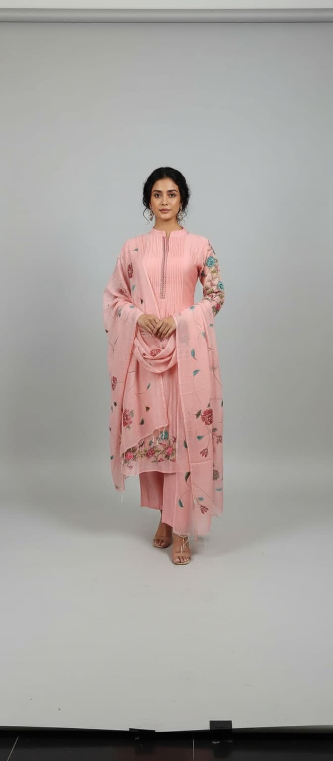 Navy Blue Cotton Kurti