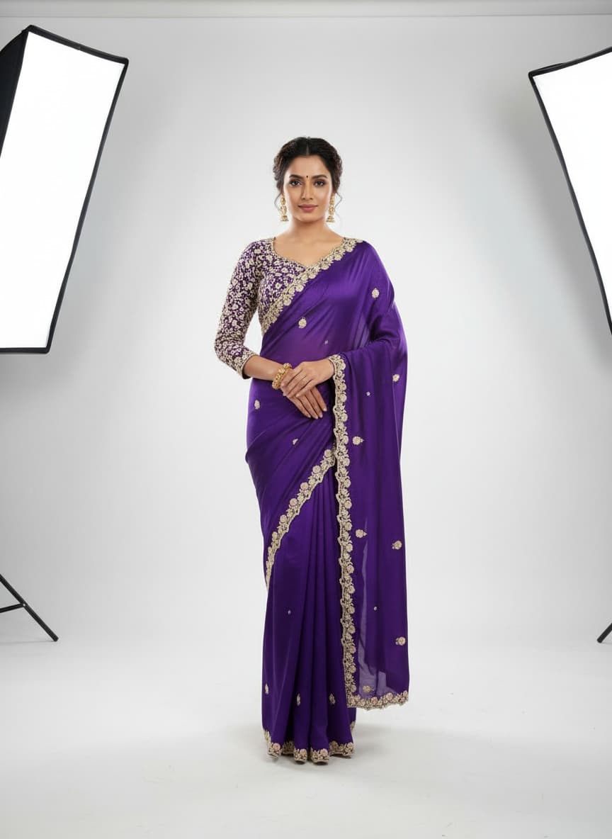 Emerald Banarasi Silk Saree