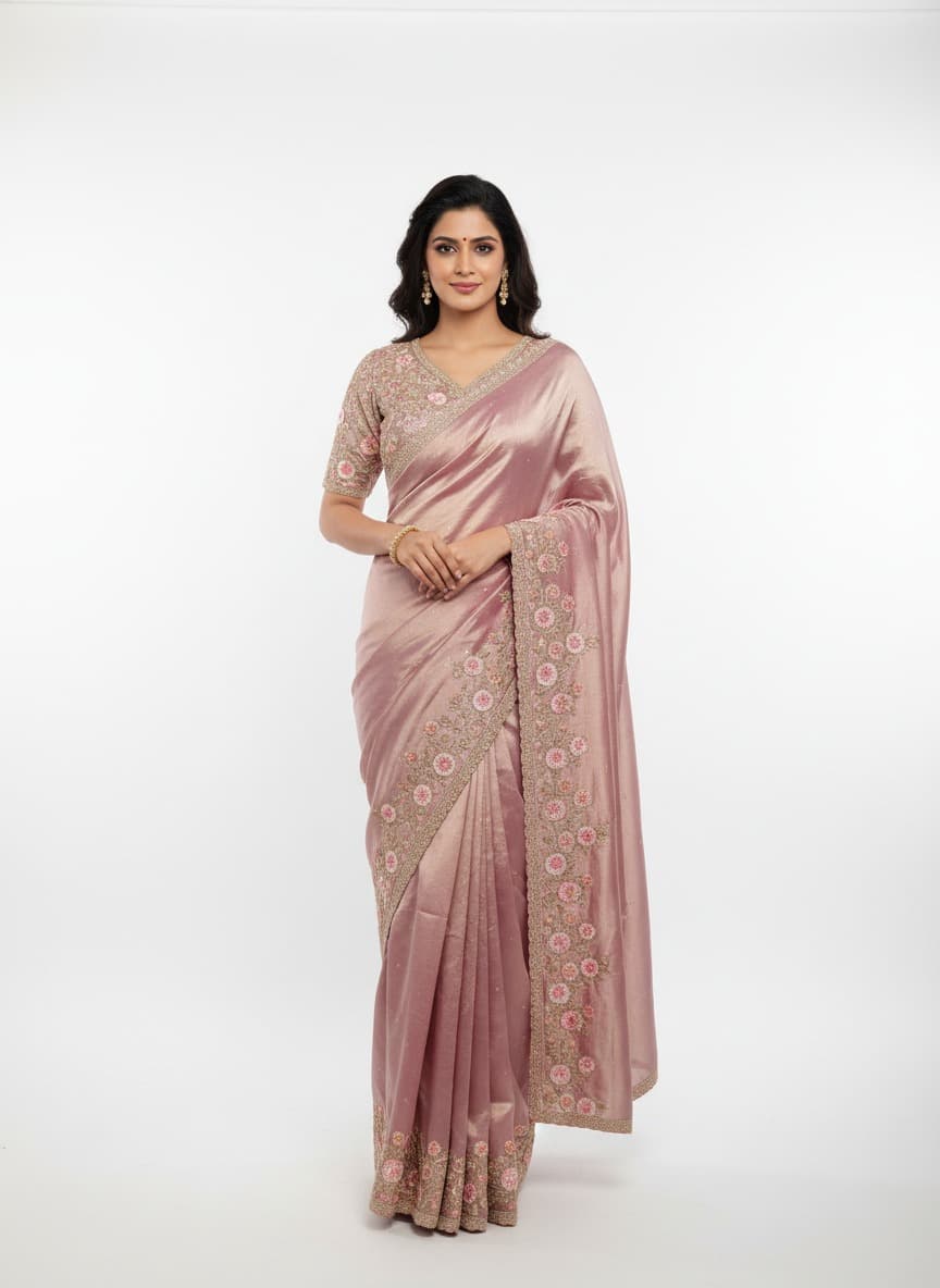 Blue Heritage Silk Drape